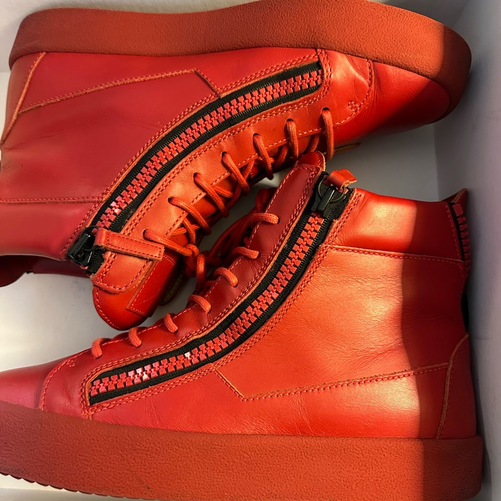 Red High-Top Sneakers